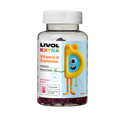 LIVOL EXTRA Vitaminas D guminukai